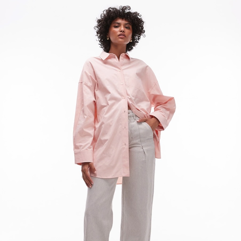 Women's Topshop Dusty Pink Oversized Shirt. New with tags.